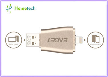 Movimentação portátil 128gb 3 do flash do andróide OTG USB em 1 alumínio para Iphone