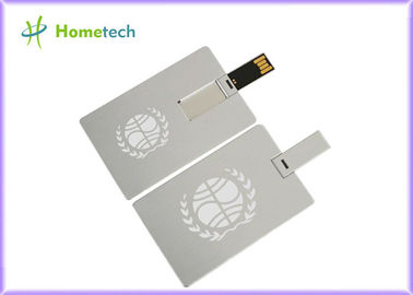 Dispositivo de armazenamento impermeável de USB do cartão de crédito do Super Slim, movimentações do flash de USB do metal