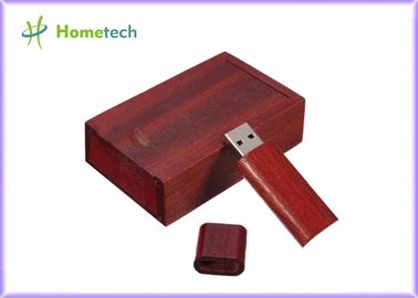 Cópia de Coulor do registrador da movimentação do flash de USB do estilo de Rectagnel com a caixa da madeira da noz
