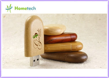 O presente de madeira USB de madeira do OEM da movimentação do flash de USB, pode marcar seu próprio LOGOTIPO movimentação de madeira de USB