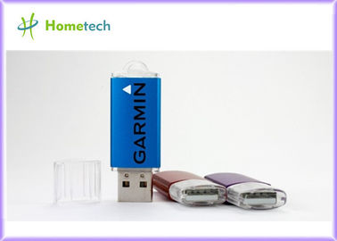 2020 personalizou a memória plástica de USB do presente azul de USB do retângulo de USB com impressão do logotipo para o presente relativo à promoção