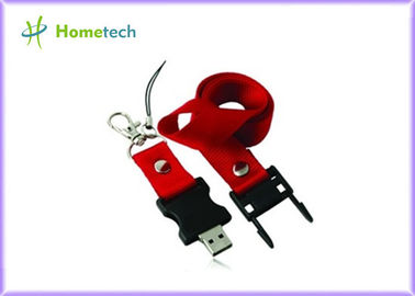 O flash plástico vermelho conduz o costume 128mb impresso, USB 2,0 de USB da correia