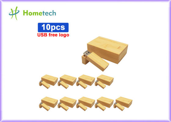 Movimentação instantânea de bambu reciclada 16GB 3,0 Eco de USB da madeira amigável com caixa de madeira