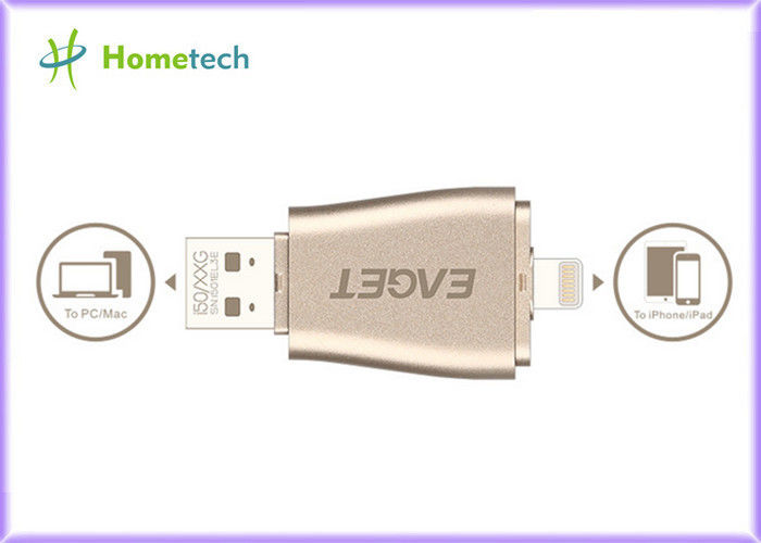 Movimentação portátil 128gb 3 do flash do andróide OTG USB em 1 alumínio para Iphone