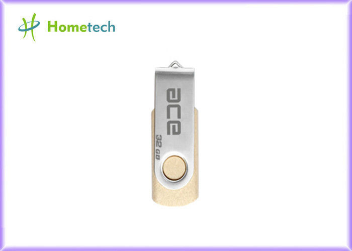 Gire sobre um eixo &amp; torça a movimentação de madeira 512MB/1GB/2GB pendrive do flash de USB para o caderno