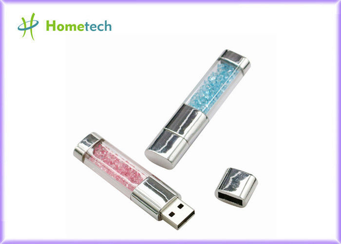 Movimentação instantânea da pena de USB 2,0 da forma, vara de cristal da memória do diamante da movimentação do flash de USB do coração