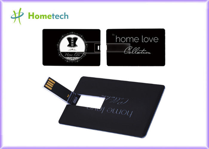 Vara feita sob encomenda plástica preta 4GB 8GB 16GB 32GB da movimentação do flash do Usb do projeto de negócio do cartão de crédito/logotipo do cartão