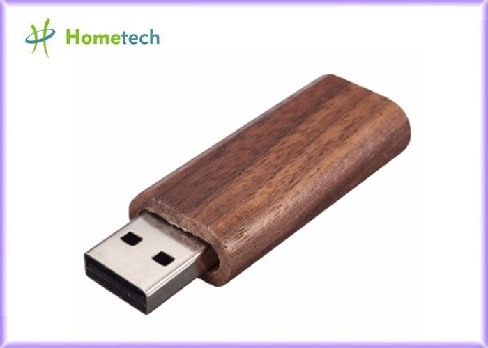 Cópia de Coulor do registrador da movimentação do flash de USB do estilo de Rectagnel com a caixa da madeira da noz