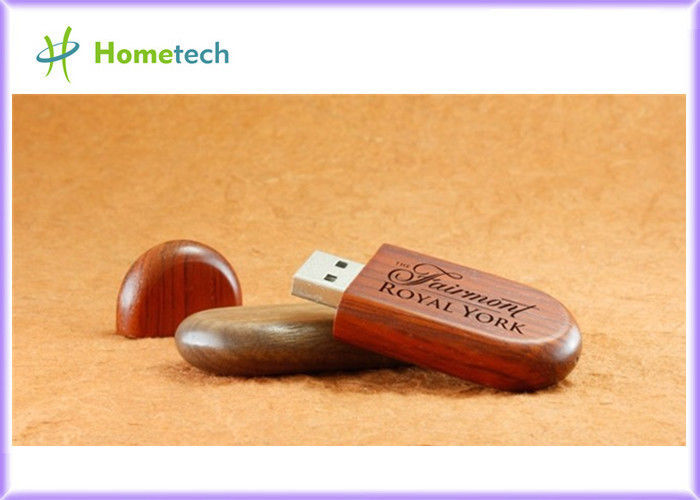 Movimentação de madeira oval do flash de Shell USB