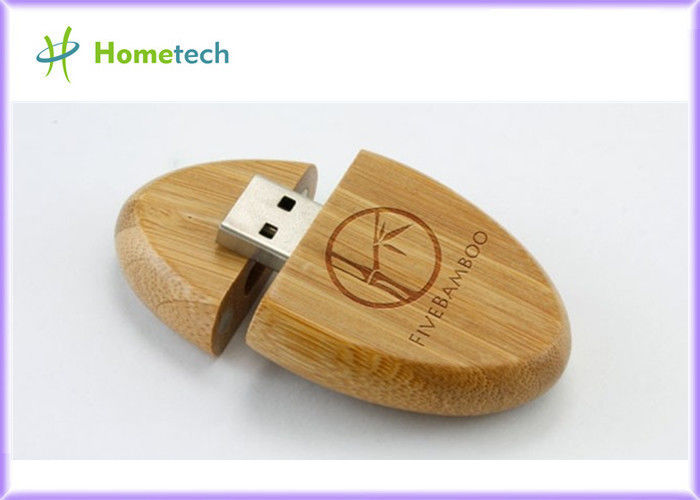 Movimentação de madeira de bambu pequena do flash de USB