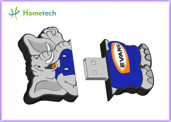 Movimentação da pena de USB do elefante dos desenhos animados, disco instantâneo de USB do elefante dos desenhos animados