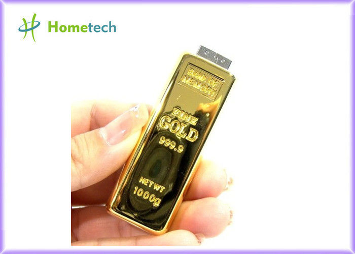 Movimentações relativas à promoção do flash de USB da PENA da movimentação do polegar da barra de ouro do metal do presente