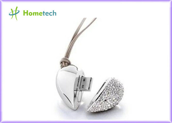 movimentação de cristal do flash de USB do coração 1GB/2GB/8GB, movimentação da vara de USB do diamante do casamento