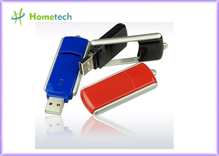 O costume plástico das varas de USB da torção da aleta imprimiu, movimentação da pena da vara da memória
