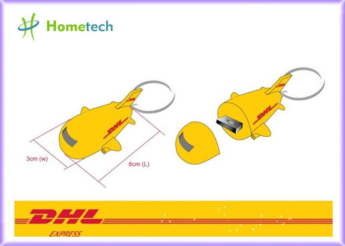 Os desenhos animados da forma do avião personalizaram a borracha macia da movimentação do flash de USB para os meninos 4GB/8GB