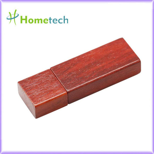 Movimentação 16GB instantânea de alta velocidade de madeira vermelha de USB 3,0 do retângulo