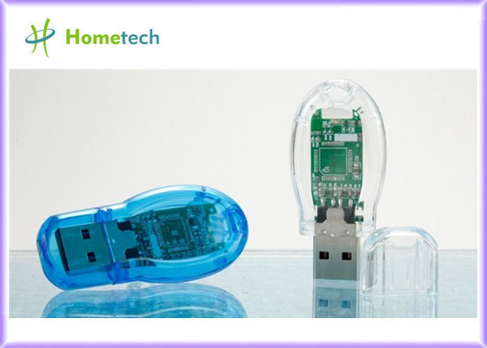 Movimentação plástica transparente do flash de USB da amostra grátis para presentes com FCC, CE, ROSH