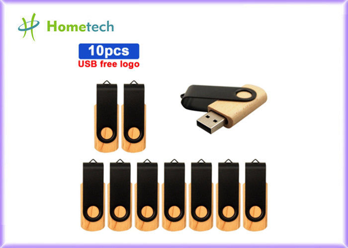 USB 2,0 vara de madeira de bambu Logo Customized Eco Friendly de alta velocidade de USB de 3,0 metais