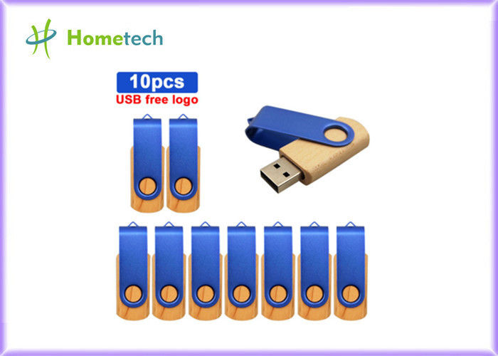 USB 2,0 vara de madeira de bambu Logo Customized Eco Friendly de alta velocidade de USB de 3,0 metais