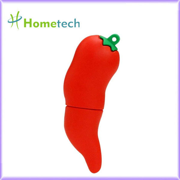 PVC 32GB USB Pen Drive For Promotion Gift de Chili Pepper Shaped
