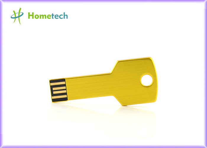 Movimentação dada forma do flash de USB do metal chave de prata, chave impermeável do chip de memória