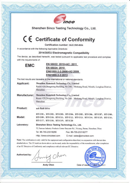 China Shenzhen Hometech Technology Co., Limited Certificações