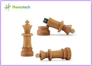 Movimentação de madeira da pena do disco da movimentação U do flash de USB 2,0 criativos USB da xadrez