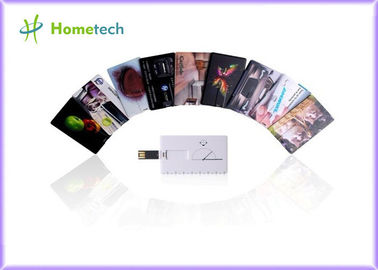 Dispositivo de armazenamento magro de USB do cartão de crédito do retângulo impresso para o presente da promoção