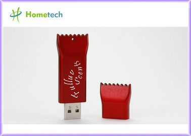 O ABS plástico vermelho da movimentação 512MB 1GB do flash de USB para o presente, usb fresco cola