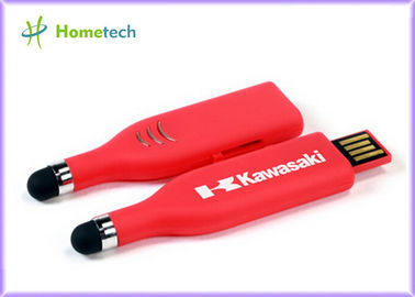 Movimentação do flash de USB da pena do toque, vara vermelha da memória de USB da capacidade alta