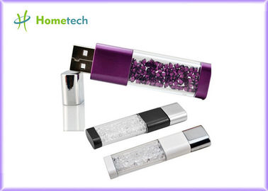 comprar O flash feito sob encomenda de cristal de USB do cristal do logotipo 8GB do oem da movimentação 8gb/da pena de USB do estilete conduz Fabricação em linha
