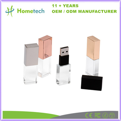 comprar Fast Speed Glass Crystal USB Flash Drive 8GB 16GB 4GB Transparente USB Flash Drive Fabricação em linha