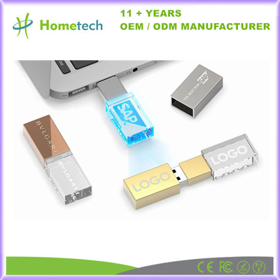 comprar Vara de cristal feita sob encomenda de 4GB 8GB 16GB USB que grava Logo Crystal Pendrive Fabricação em linha