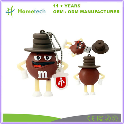 comprar USB 2.0 Cartoons Chocolate M&M Rainbow Bean USB Flash Drive 4GB 8GB 32GB 64GB Pendrive Flash Memória Presentes Fabricação em linha