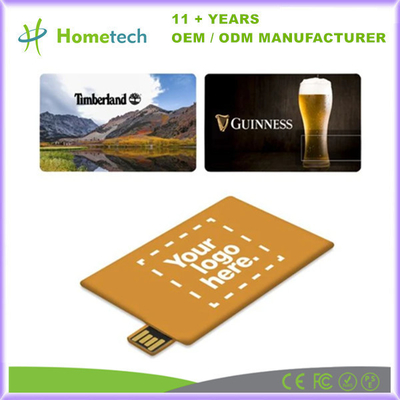comprar Fácil de transportar Cartão de crédito personalizado em forma de USB Impresso com o seu logotipo 128MB / 256MB / 512MB / 1GB- 64GB Fabricação em linha