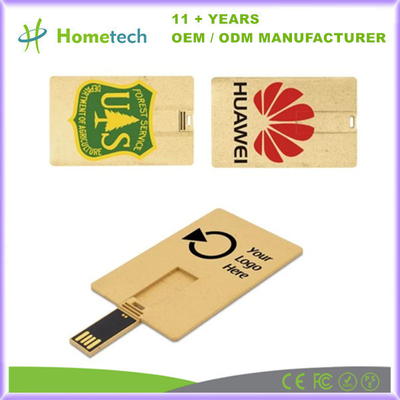 comprar Cartão de Crédito Biodegradável Reciclado Flash Drive Cartão de Crédito de Negócios USB Flash Drive Fácil de Carregar Fabricação em linha