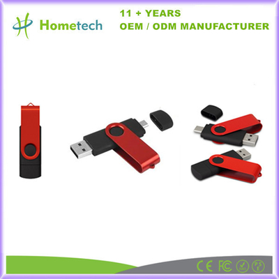comprar Drive USB C giratório 8GB - 256GB 2 em 1 OTG USB 3.0 Drive Memória Stick Tipo C Para telefone móvel Fabricação em linha