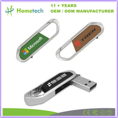 comprar High Speed Foldout Carabiner USB Flash Drive 64GB a 1TB Leather Pen Drive 32GB para promoção de negócios Fabricação em linha