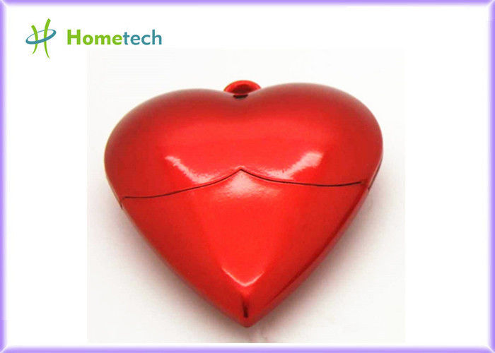 Capacidade total vermelha plástica 1GB/2GB/4GB do dispositivo de USB da memória Flash de USB do coração