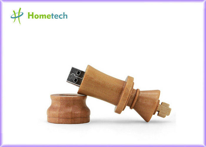 Movimentação de madeira da pena do disco da movimentação U do flash de USB 2,0 criativos USB da xadrez