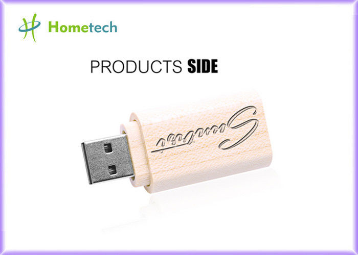 A movimentação personalizada Pendrive USB de madeira do flash do logotipo 4GB 8GB USB cola