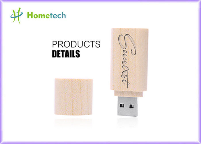 A movimentação personalizada Pendrive USB de madeira do flash do logotipo 4GB 8GB USB cola