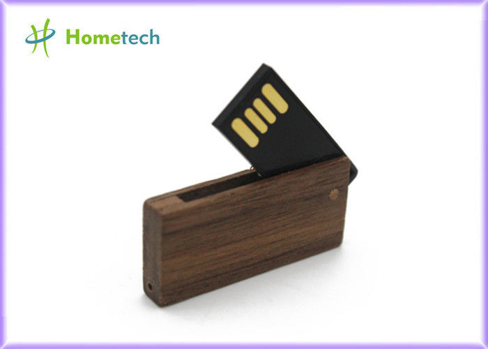 Cartão de memória rotatable de madeira pendrive da movimentação 4GB 8GB do flash do usb da MINI vara da memória