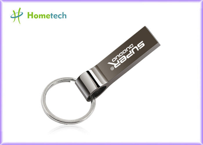 Manuseie a cor da prata da vara 32GB 64GB 128GB da memória de USB do metal da forma com Chian chave