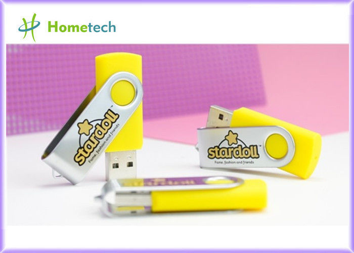 Plástico da vara da memória Flash das varas USB2.0 de USB da torção do presente da promoção