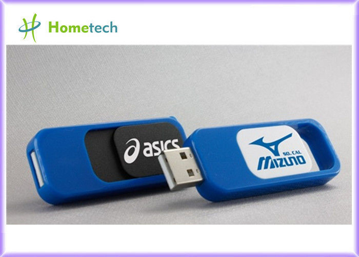 Movimentação plástica do flash de USB com logotipo imprimindo personalizado do logotipo ou do laser