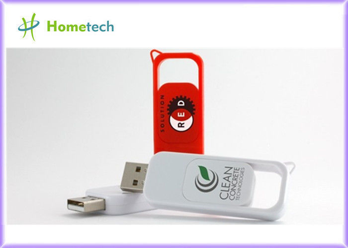 Movimentações plásticas coloridas do flash de USB com impressão do logotipo do cliente
