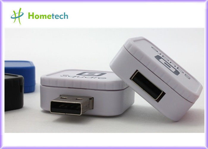 Chaveta de movimentação plástica à moda do flash do OEM mini USB da movimentação relativa à promoção quadrada do flash de USB do giro
