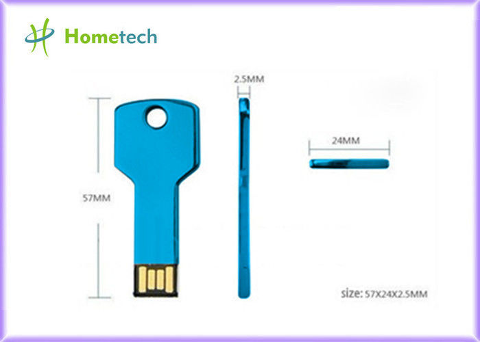 movimentação de alumínio 8-15MB/S do flash de USB das movimentações de USB da forma da chave da tira do metal de 8GB 16GB 32GB