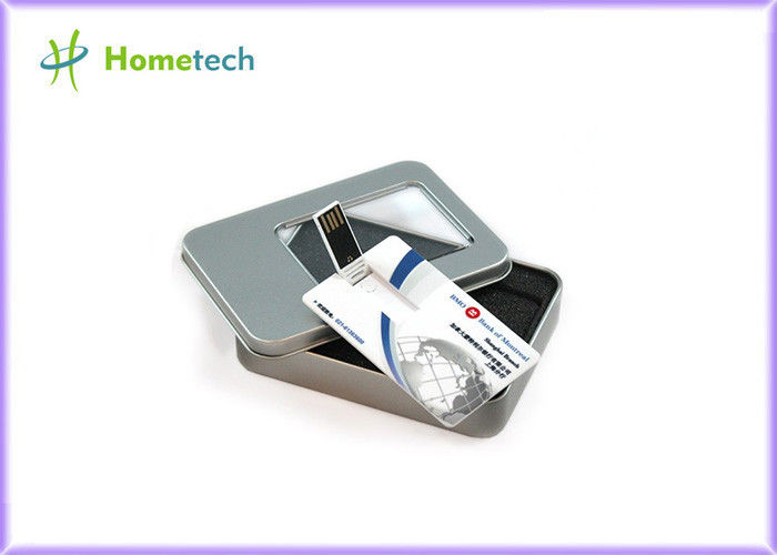 dispositivo de armazenamento de USB do cartão de crédito da tira 4GB, movimentação plástica do flash de USB